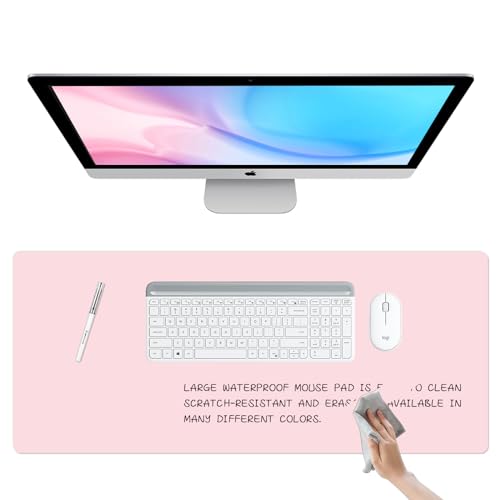 Image of Dry Erase Desk Mat, Erasable Writing White Board for Making Plans | Waterproof Desk Pad, Non-Slip Large Desktop Protector for Office, Home, School 31 inchx13 inch