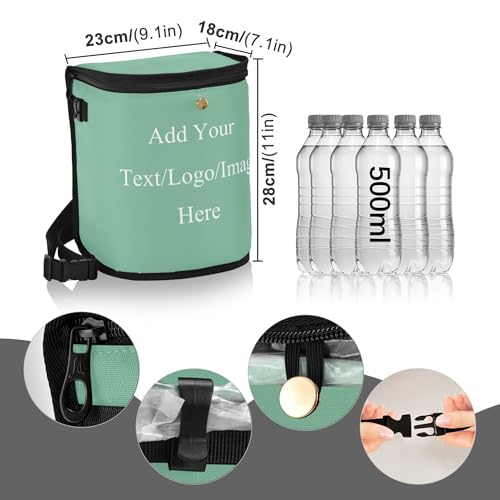 Image of Wudan Custom Sage Green Garbage Trash Can with Lid Lid Leak Proof Trash Can Bin for Women Car Interior Accessories