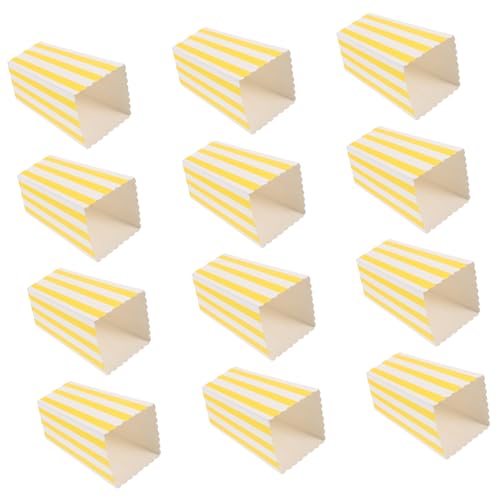 KICHOUSE Popcorn Boxes for Party 12pc Movie Theater Popcorn Containers Reusable Snack Bags