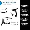 TRQ 10 Piece Steering & Suspension Kit Control Arms Ball Joints Tie Rods End Links Compatible with 2010-2013 Kia Forte Forte Koup #1