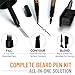 FOLLICLE BOOSTER Beard Pen Filler Styling Kit for Men - 3-in-1 Filling Set with 4-Tip Fork, Normal Pencil, and Brush - Waterproof, Sweatproof & All-Day Hold - Medium Brown