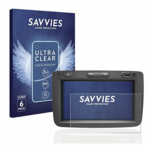 savvies Protection Ecran pour Dacia Media Nav 6 Pièces - Film Protection Ultra Clair