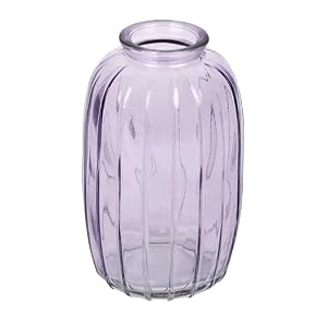 Talking Tables Lilac Glass Bud Vase for flowers, stylish single stem elegant wedding table centrepiece decorations window sill decor, garden parties, summer dining, mantle styling, and gifting 12cm