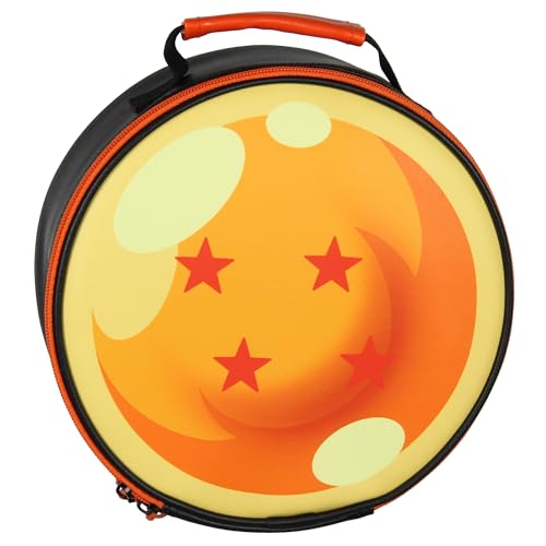 Bioworld Dragon Ball Z Lunch Box Zip Around Dragon Ball Insulated Circle Lunch Bag Tote For Hot and Cold Food, Drinks, and Snacks 10"