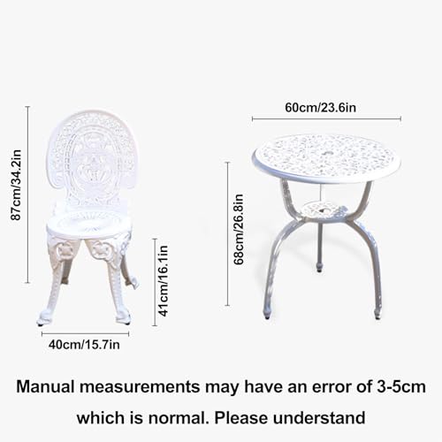 Table extérieur avec chaise compacte pour aménager un petit espace de jardin