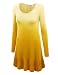 LL Womens Long Sleeve Bottom Ruffled Tunic Short Dress - Made in USA