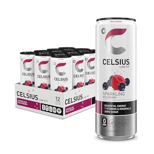 CELSIUS Sparkling Wild Berry, Sugar Free Energy Drink, 12 Fl Oz (Pack of 12)