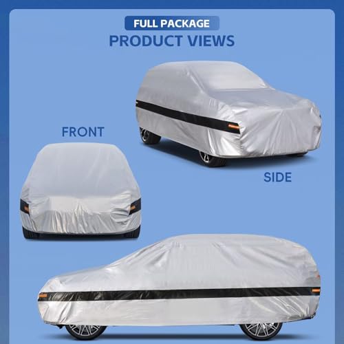Image of SUV Car Cover Custom Fit Jeep Gr. Cherokee 2021-2025, Car Cover Waterproof All Weather for Automobiles, Sun Rain Dust UV Protection.