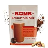 The Bomb Co. Blender Bomb, Peanut Butter Blast, Superfood Smoothie Mix with Chia Seeds, Hemp Seeds, Peanuts, & Amino Acids for Antioxidants, Gluten Free, High Fiber, 10 Servings