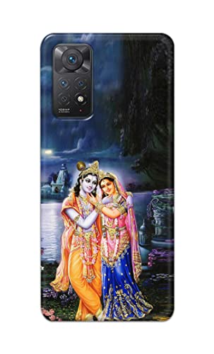 Image of Printed Hard Back Cover Case for Mi Redmi Note 11 Pro 4G | 5G Back Cover (Radha Krishna) -1803