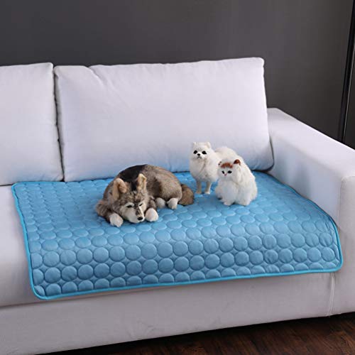 POPETPOP Dog Cushion Pet Self Cooling Mat- Washable Pet Ice Silk Sleeping Pad for Small Medium Large Dogs Cats Indoor & Outdoor Use - Image 2