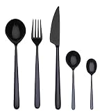 El juego consta de: 6 cucharas de mesa, 6 tenedores de mesa, 6 cuchillos de mesa con mango completo, 6 cucharillas de café, 6 cucharillas de café.