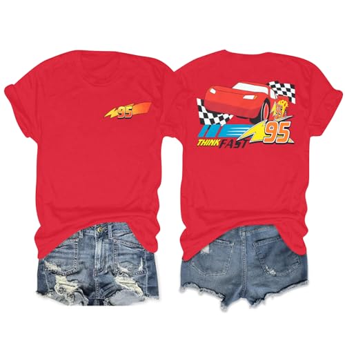 Car Shirts Magic Kingdom Racing Shirts for Women Car Lover Race Day Shirt Cars Themed Birthday Party Short Sleeve Tops