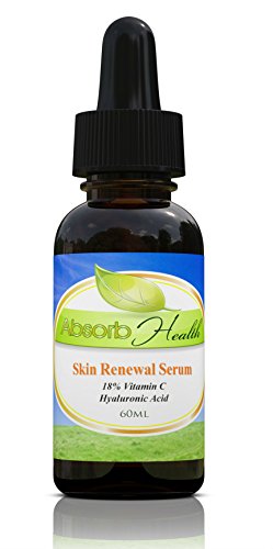 Vitamin C Serum 18% with Hyaluronic Acid | 72% Organic 95% Natural | For Mildy Sensitive Skin | .5oz 1oz or 2oz | Face and Neck Wrinkle Reducer