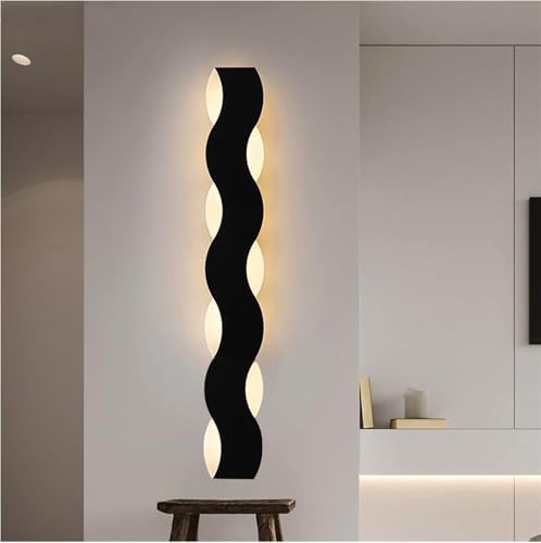 Image of Groeien Pack of 2 | LED15w 18 inch Home Decor Fancy Wall Decorative Lighting Fixtures for Bedroom,Living Room,Kitchen,Mirror (Curved, 18 inch-Pack of 2)