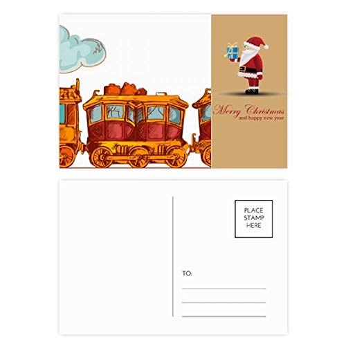 Cartes postales train de dessin animé lot de 20 culture britannique Père Noël