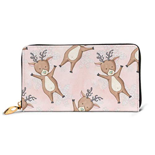 Preisvergleich Produktbild JHGFG Mode Handtasche Reißverschluss Brieftasche Hirsch Handgemaltes Muster Neues Telefon Kupplung Geldbörse Abendkupplung Blockieren Leder Brieftasche Multi Card Organizer