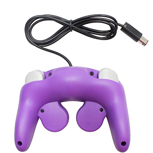 OSTENT-Wired-Shock-Classico-Controller-Gamepad-Joystick-Joypad-Compatibile-per-Nintendo-GameCube-NGC-Wii-Console-Videogiochi-Colore-Viola