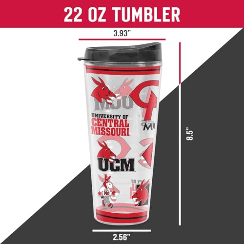 Image of Rico Industries NCAA College Double Wall Mayhem 16oz Or 20oz Tritan Tumbler W Lid