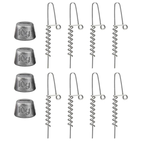 Pack of 4 Baits Securing Weight Sinkers Feature Quick Connecting Technology for Fishing in Water Soft Baits Sinkers