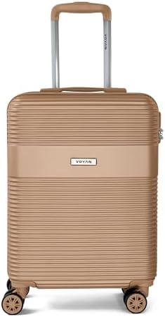 VOYAN Maleta Cabina 55x40x20 Bio Oro, Trolley Rígido ABS Lightwei...