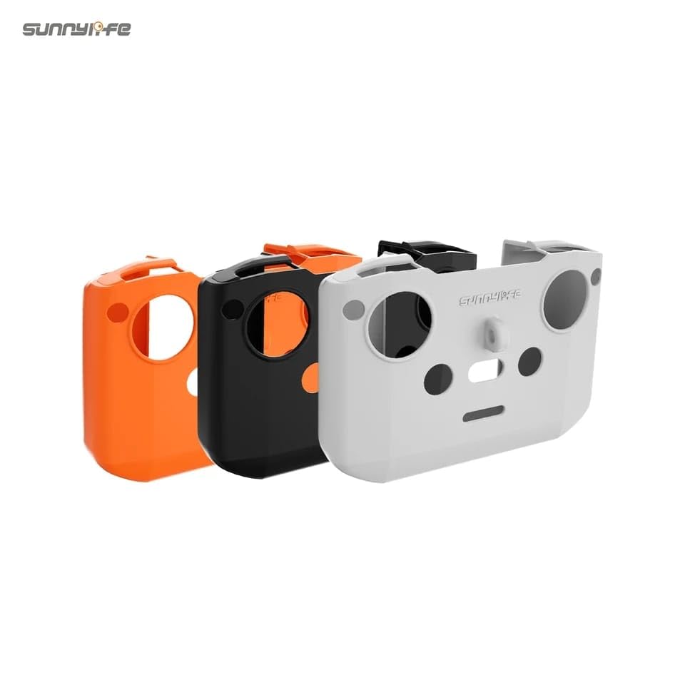 Image of GetZget Sunnylife Silicone Protective Cover with Lanyard Strap Remote Controller Protective Sleeve for Mavic 3 /Air 2S /Mini 2 /Mavic Air 2 Accessories (Grey)
