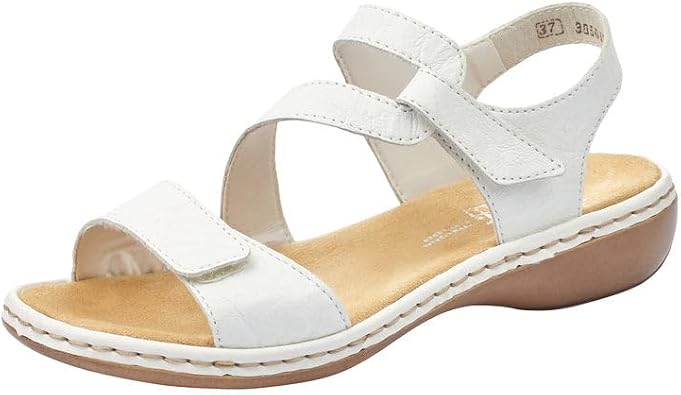 Rieker 659C7 Regina Women's Sandals - Leather, Adjustable Fit, Lightweight Anti-Stress Comfort with Arch Support and Durable Sole for All-Day Walking