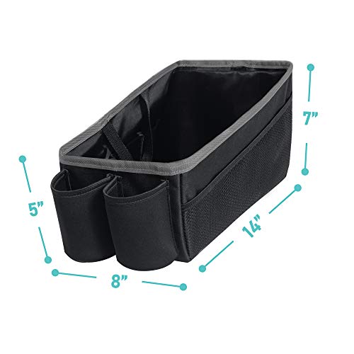Image of FH Group E-Z Travel Multi-Use Beige Car Organizer with Cup Holders | Back Seat Storage Beige