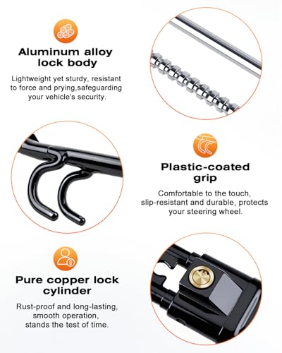 EXTRACTME Steering Wheel Lock with Alarm