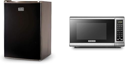 Miniatura 8 de BLACK+DECKER BCRK25W - Refrigerador compacto Energy Star de una sola puerta con congelador, 2.5 pies cúbicos, blanco y horno microondas digital