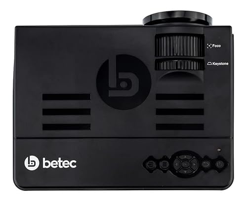 Mini Projetor Led Portatil - Betec BT810 - 1200 Lumens - Bluetooth - Entrada HDMI, VGA, AV, SD e USB