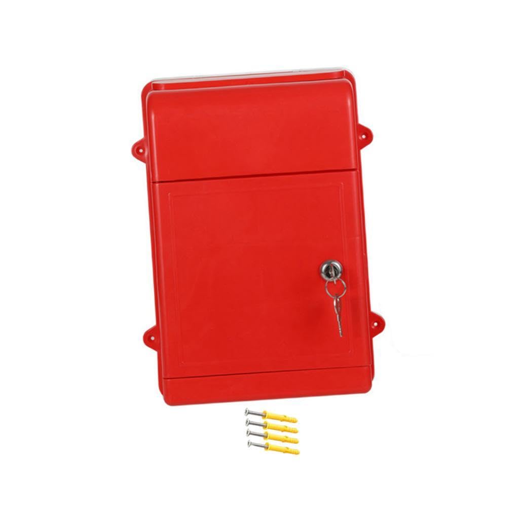 Wall Mount Mailbox Back Hollow Locking Mailbox for Outdoor Outside Red|Home & Garden|Home & Garden|Home & Garden|1 Mailbox-image-33