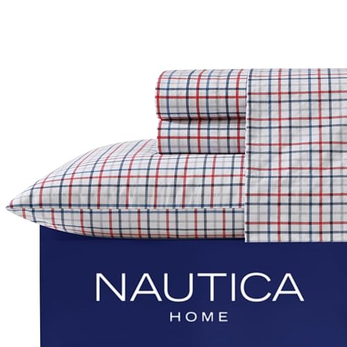 Linge de lit King percale de coton anti transpiration nocturne Nautica