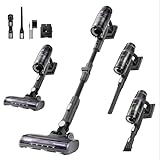 EURKEA ReactiSense 530 Aspirapolvere Senza Fili Anti-Allergeni 38000 Pa, 4 in 1 Aspirapolvere Senza Fili Autonomia 60 Min, Ricarca a Parete, Aspirapolvere Manuale Leggero per Pel di Animali e Capelli