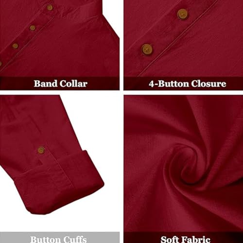 Image of Beige Color Cotton Blend Mandarin Neck Short Kurta Straight Kurta for Men (S)