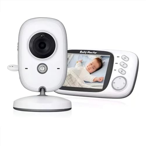 Câmera para Bebês com Babá Eletrônica, Tela Colorida LCD de 3.2",...
