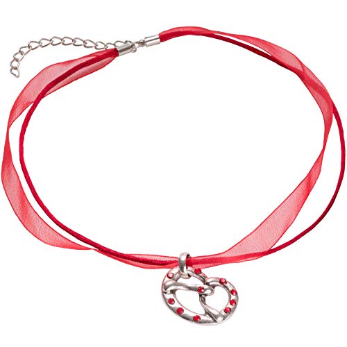 dressforfun 302922 Accesorio Mujer, Collar Wiesnschmaus, Cadena Bisutería Festivales Fiestas, Rojo