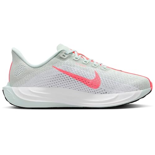 Nike Pegasus Plus Women's Road Running Shoes (FQ7261-001, Barely Grey/White/Black/Hot Punch) Size 73