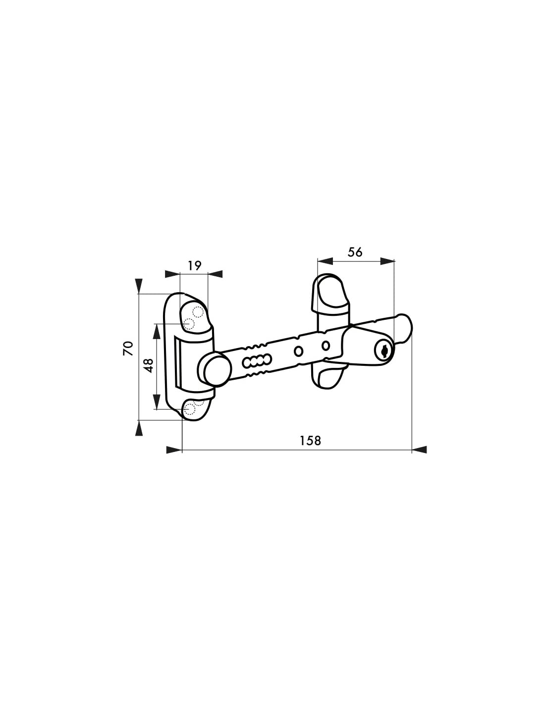 THIRARD - Entrebâilleur à Clé pour Fenêtre 1 à 2 Vantaux - Corps Alliage - Sécurité Enfant - Verrouillage - Protection Intrusion - Ø 158 mm - Gris - 2 Clés