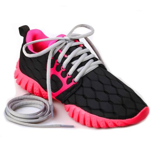 Image of 2 Pairs Oval Athletic Shoelaces 33 Colors 1 /4 inch Half Round Shoe Laces for Sneakers