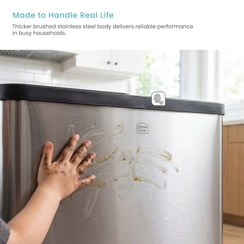 Image of Home Zone Living 21 Gallon Large Kitchen Trash Can with Dual Compartments