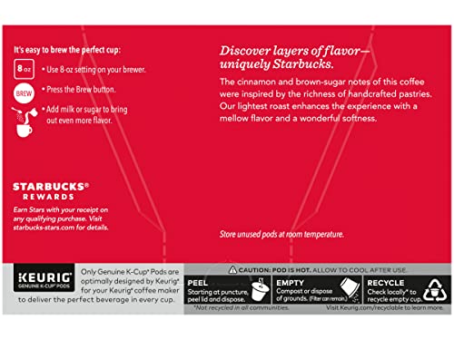 Image of Starbucks Flavored Ground Coffee K-Cup Pods,Cinnamon Dolce,Flavored Ground Coffee Signature Collection,Recyclable K-Cups,10 K-Cup Pods /Box (Pack of 2 Boxes),10 Count (Pack of 2)