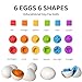 TEMI Toddler Chicken Easter Eggs - Color Matched Game Shape Sorter with 6 Toy Eggs for Kids 3-5, Fine Motor Skills Sensory Toys, Educational Gifts for 3-6 Girls Boys Baby
