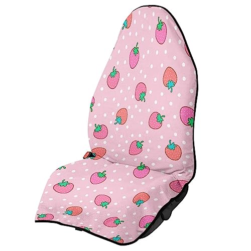 Yewattles Strawberry Waterproof Portable Car Seat Protector for Gym Beach Swimming Running Workout Outdoor Universal Fit Most Vehicles Machine Washable