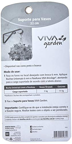 Suporte Decorado para Vasos, Vivagarden Branco 22 cm