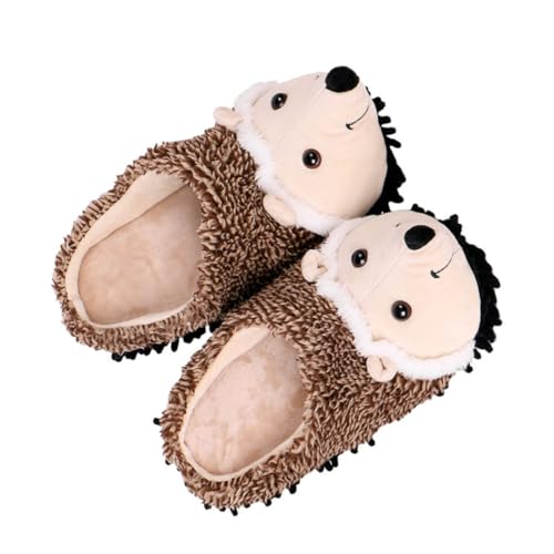 BESPORTBLE 1Par Zapatillas Erizo De Dibujos Animados Pantuflas Cálidas De Interior Para Hombre Zapatillas Para Casa