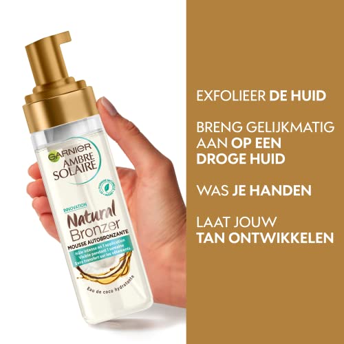 Garnier Ambre Solaire - Coffret Effet Soleil - Mousse Autobronzante Transparente Natural Bronzer (200 ml) + Gelée Éclaircissante (150 ml) 100% Ultra Blond - Effet Hâle Naturel et Blond Ensoleillé