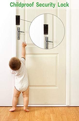 Miniatura 5 de 2 paquetes de cerraduras de refuerzo de puerta con 8 tornillos, cerradura de puerta de seguridad para el hogar para niños, cerradura de puerta a