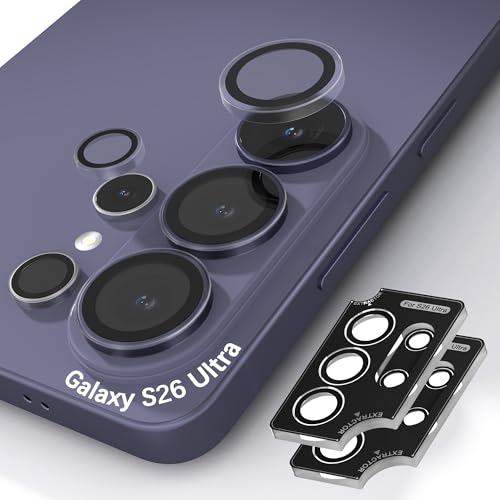Orzero 2 Pack Camera Lens Protector for Samsung Galaxy S26 Ultra [EZ Install] [Case-Friendly] 9H Tempered Glass CD Pattern Lens Cover Military-Grade Shockproof HD Clarity Anti-Glare Transparent