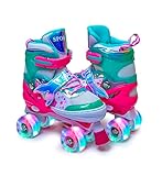 Scale Sports Kinder-Rollschuhe für Mädchen, Kleinkinder, verstellbare Rollschuhe für Kinder,...